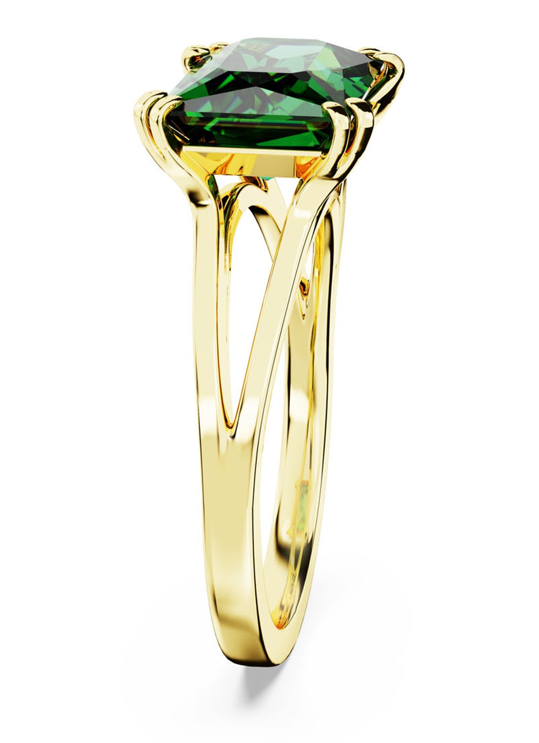 Swarovski Matrix ring verguld 58 - detail 3 groen