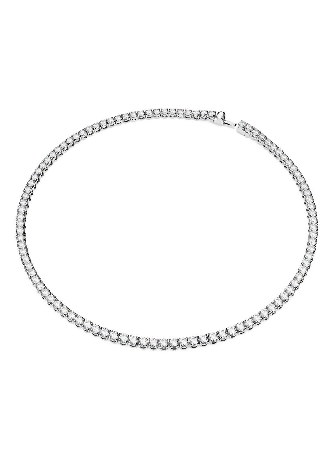 Swarovski Matrix set van ketting en oorknopjes met kristal - detail 3 zilver