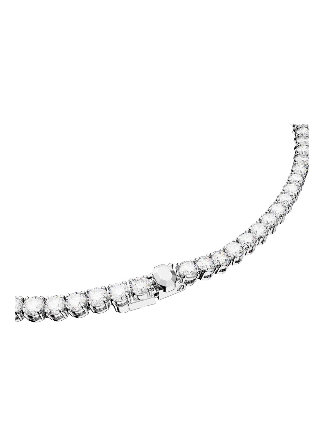 Swarovski Matrix set van ketting en oorknopjes met kristal - detail 5 zilver