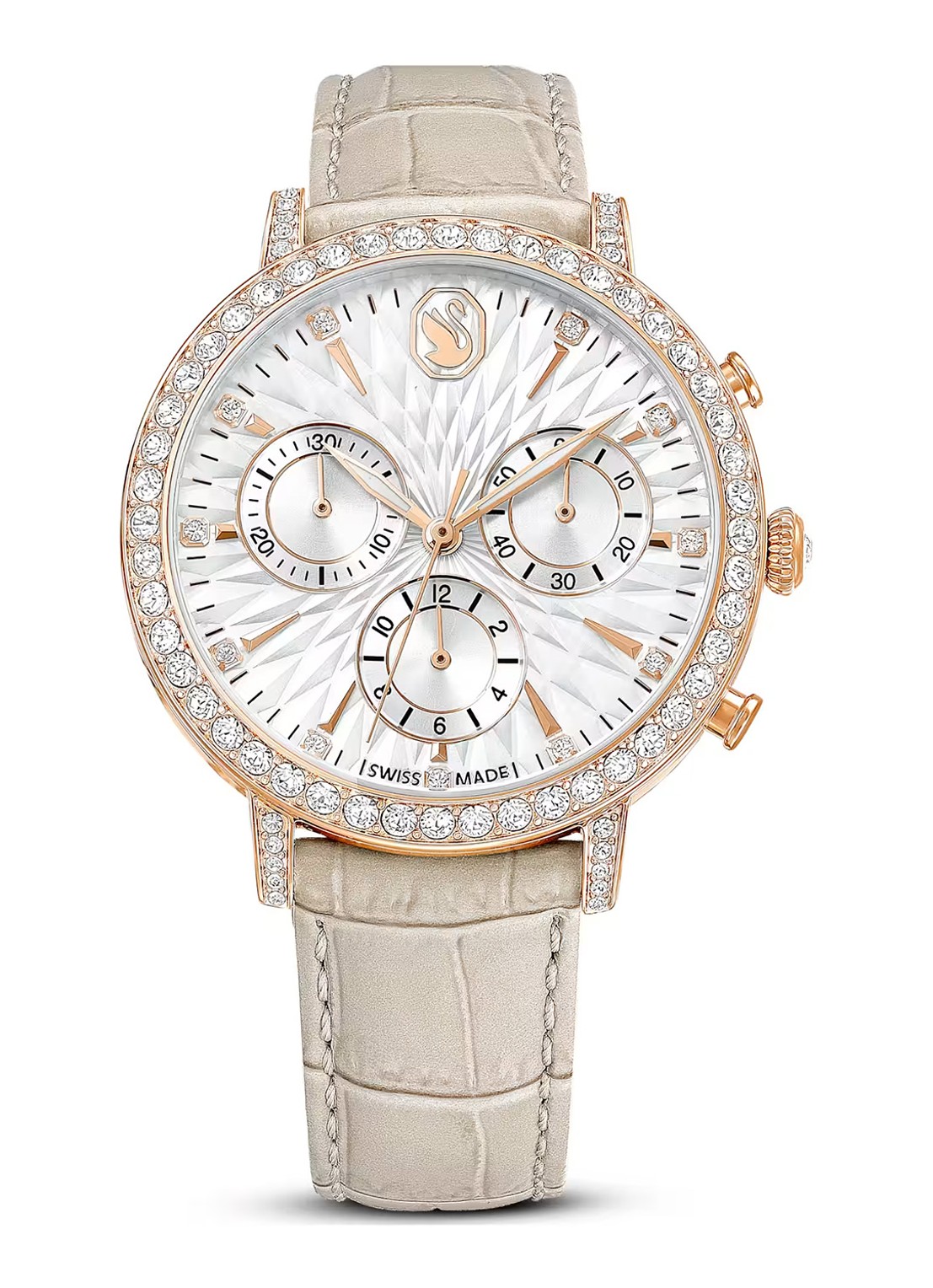Swarovski Matrix Tennis horloge 5702849 - voorkant taupe
