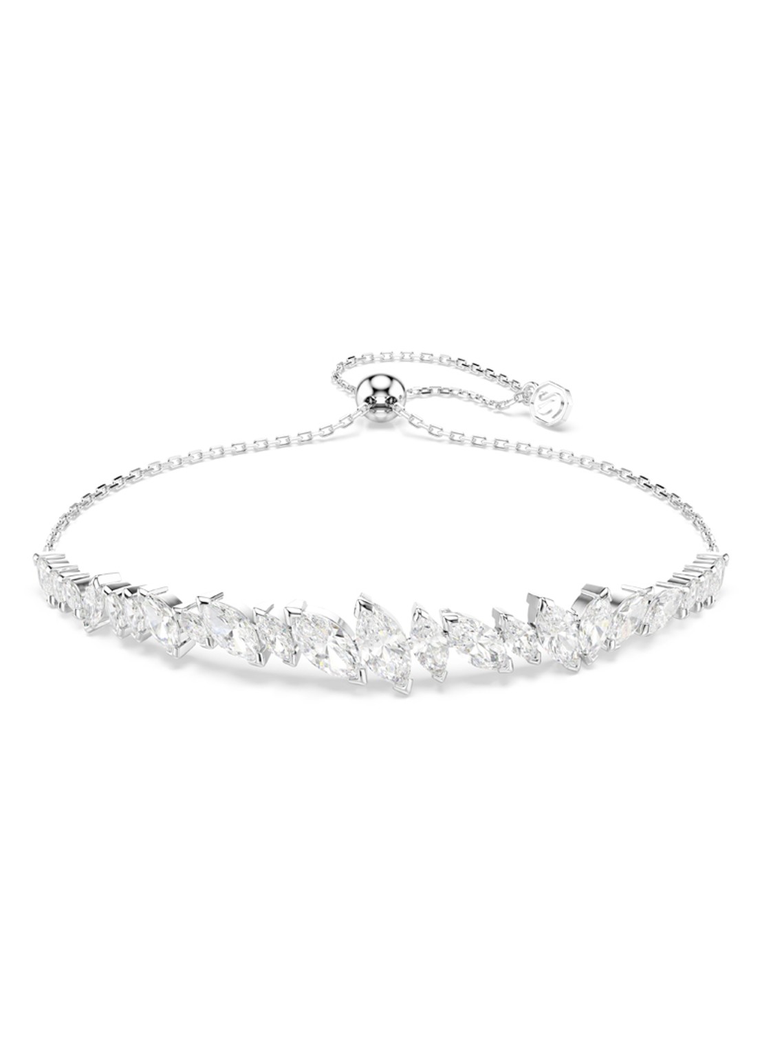 Swarovski Mesmera armband met kristal - voorkant zilver