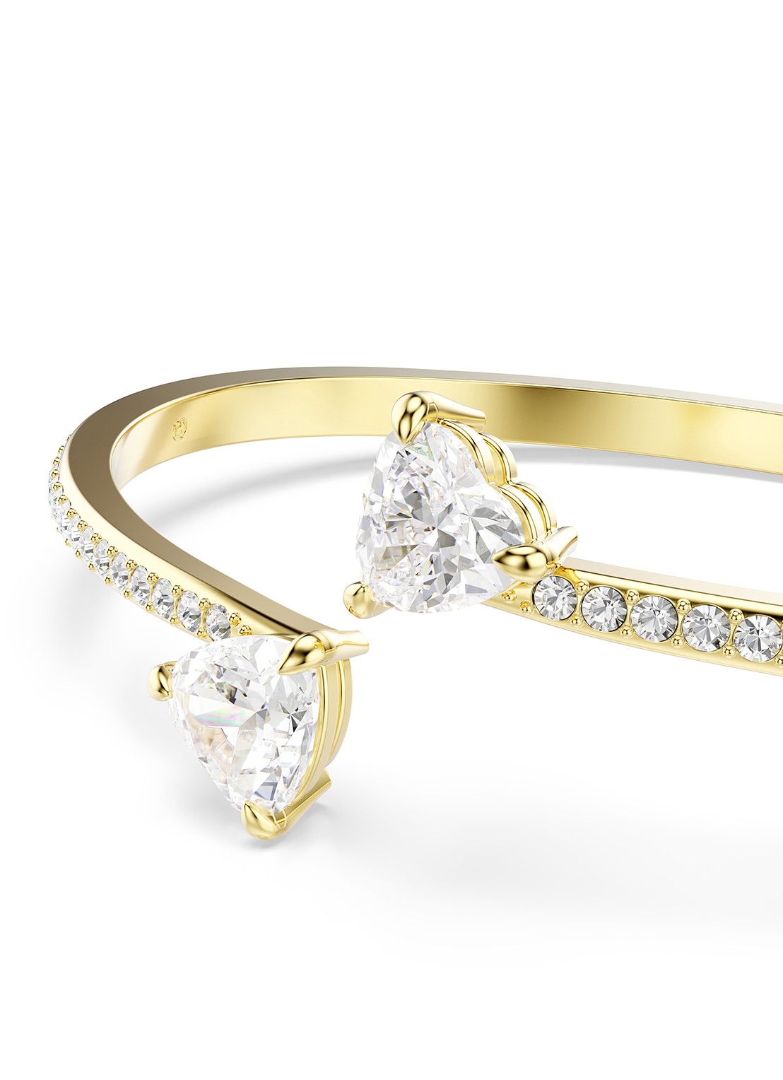 Swarovski Mesmera bangle met zirkonia M - detail 3 goud
