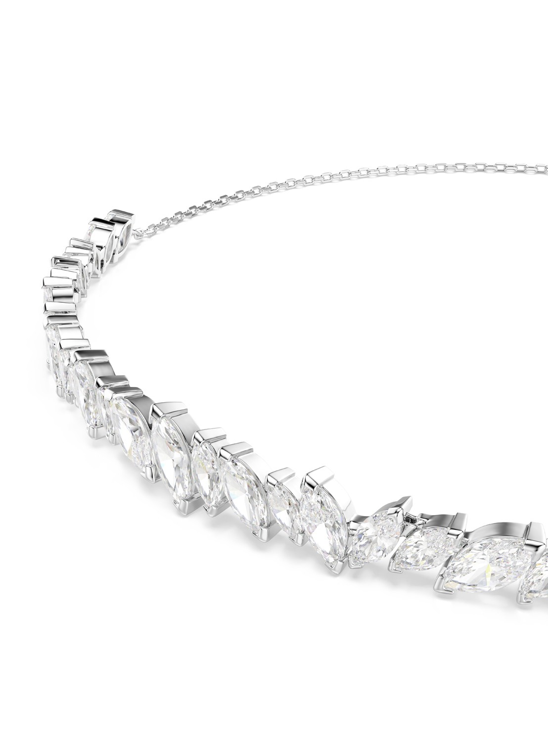 Swarovski Mesmera choker met kristal  - detail zilver
