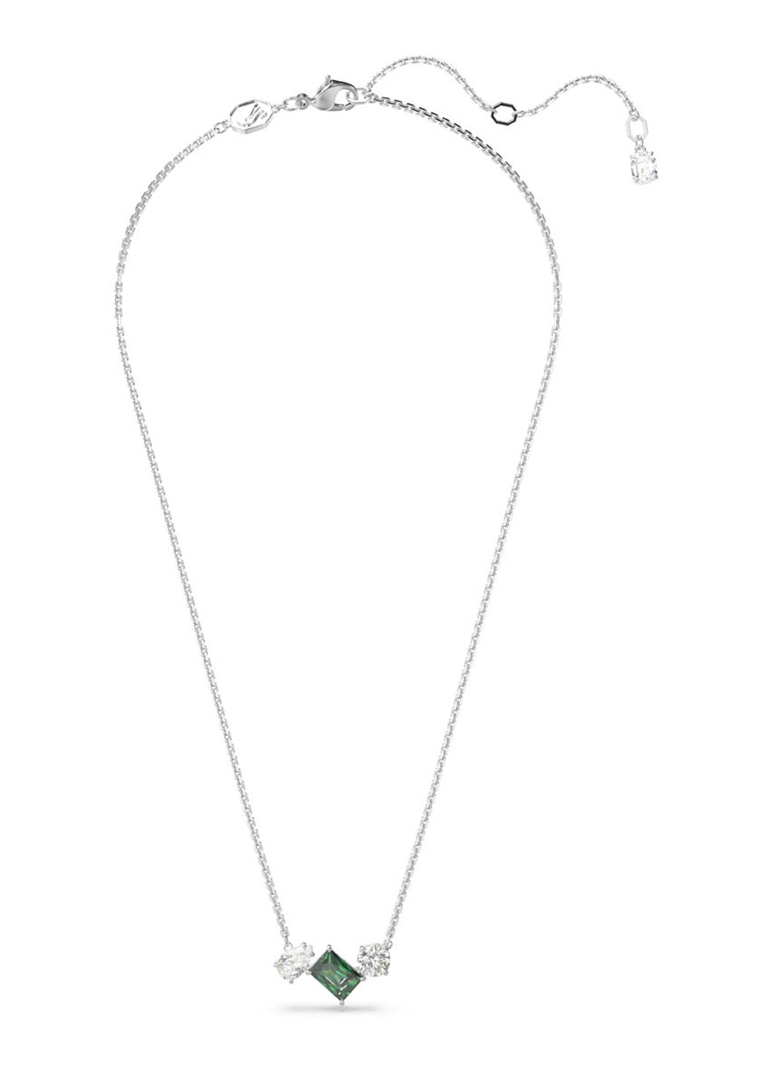 Swarovski Mesmera ketting met kristal - voorkant 2 zilver