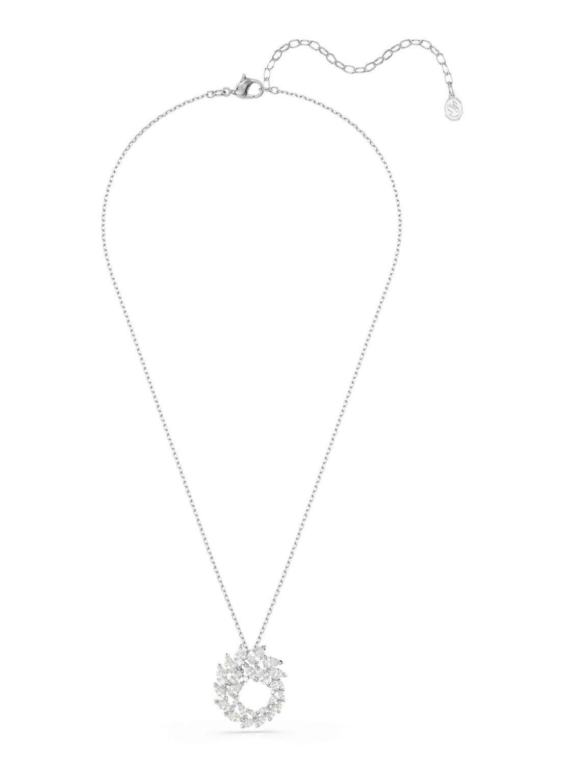 Swarovski Mesmera ketting met kristal  - detail zilver