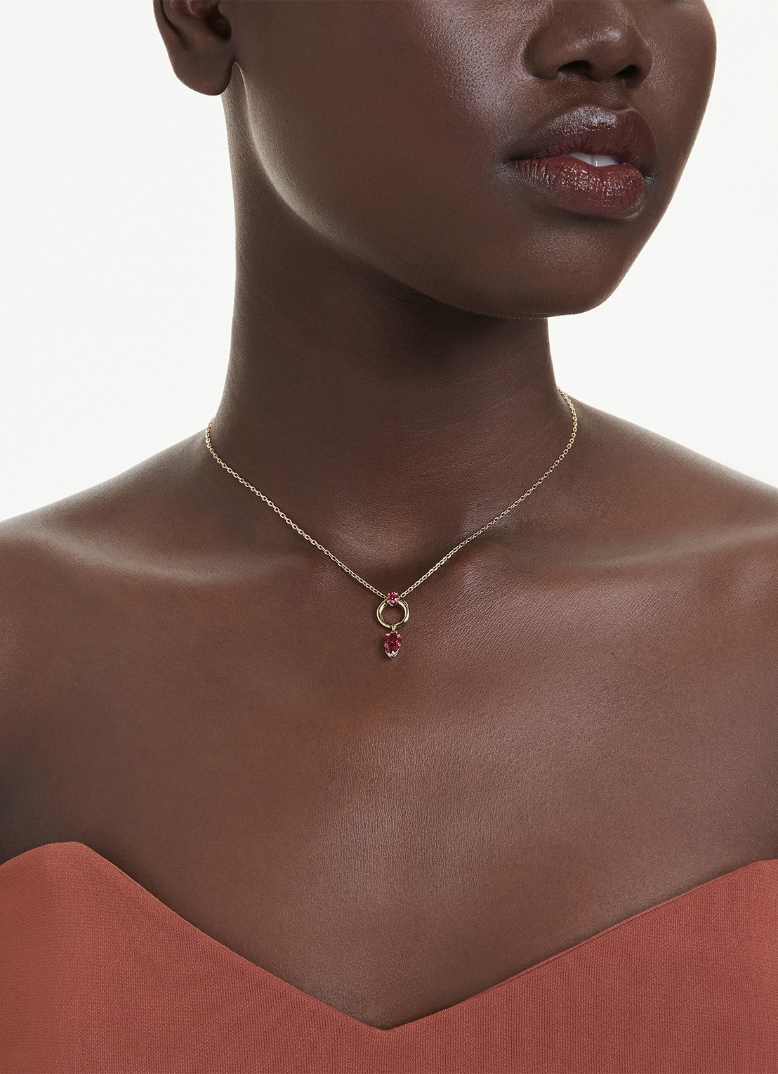 Swarovski Mesmera ketting met zirkonia - voorkant 6 goud