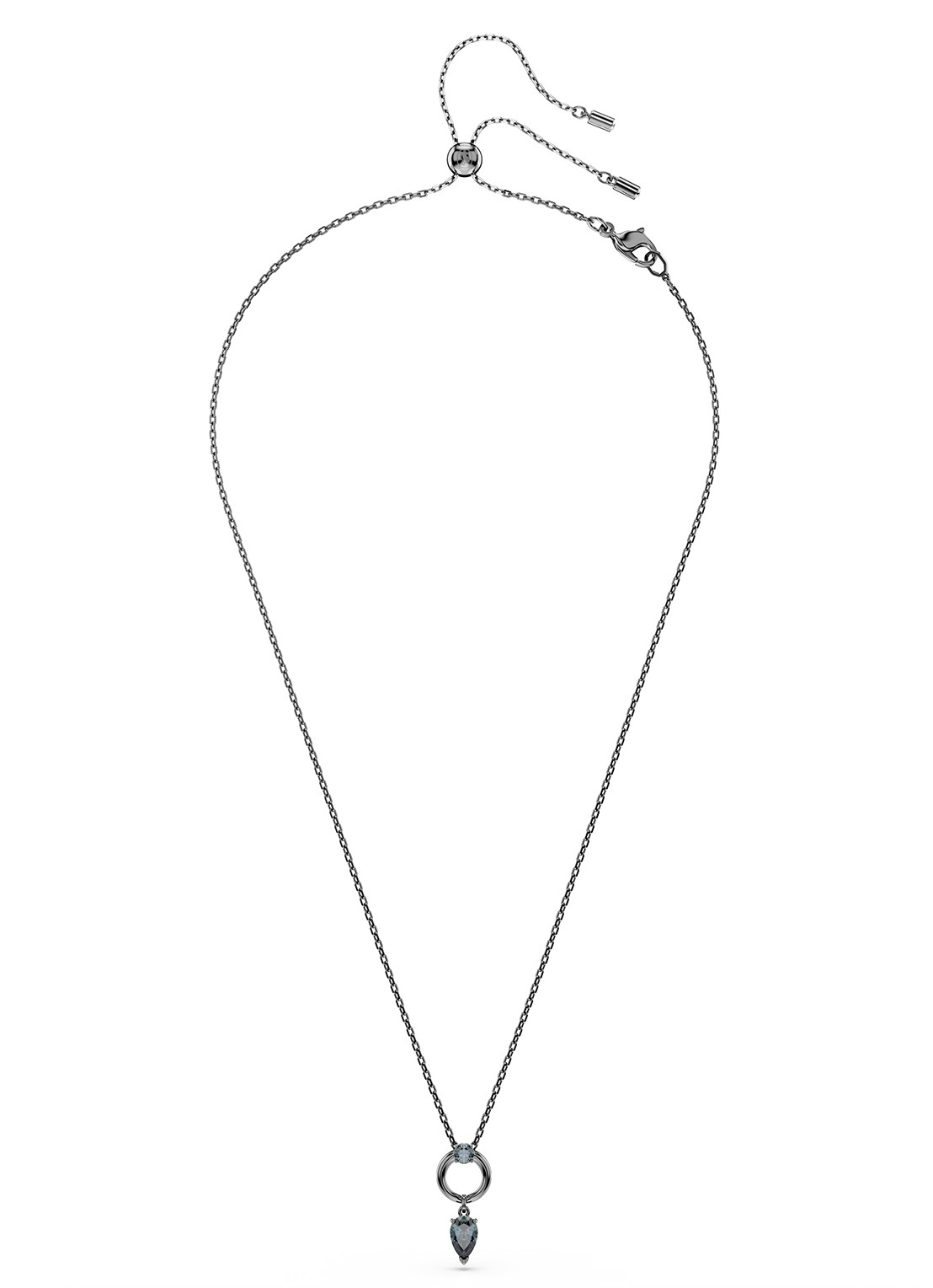 Swarovski Mesmera ketting met zirkonia - detail zilver
