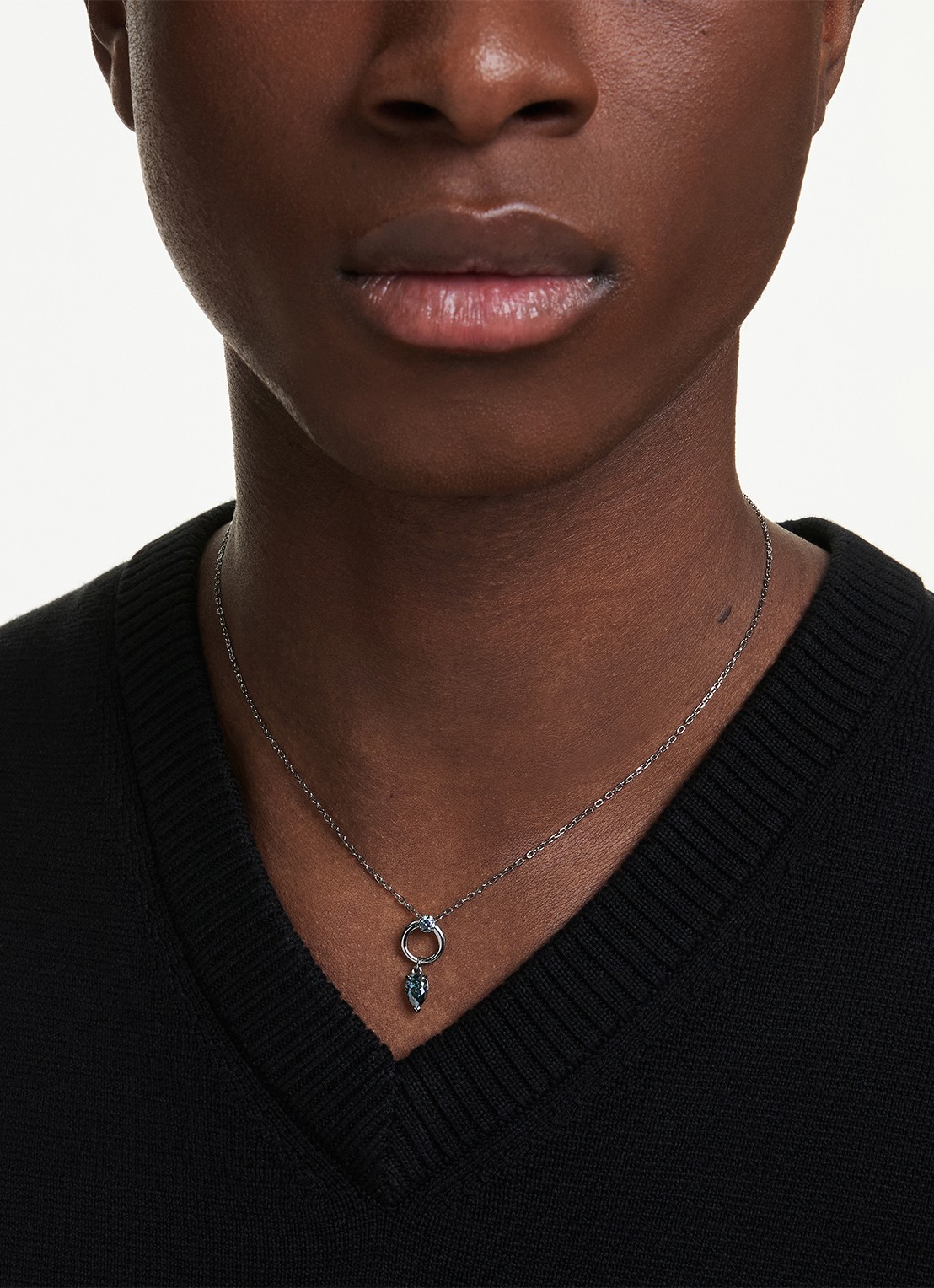 Swarovski Mesmera ketting met zirkonia - voorkant 6 zilver
