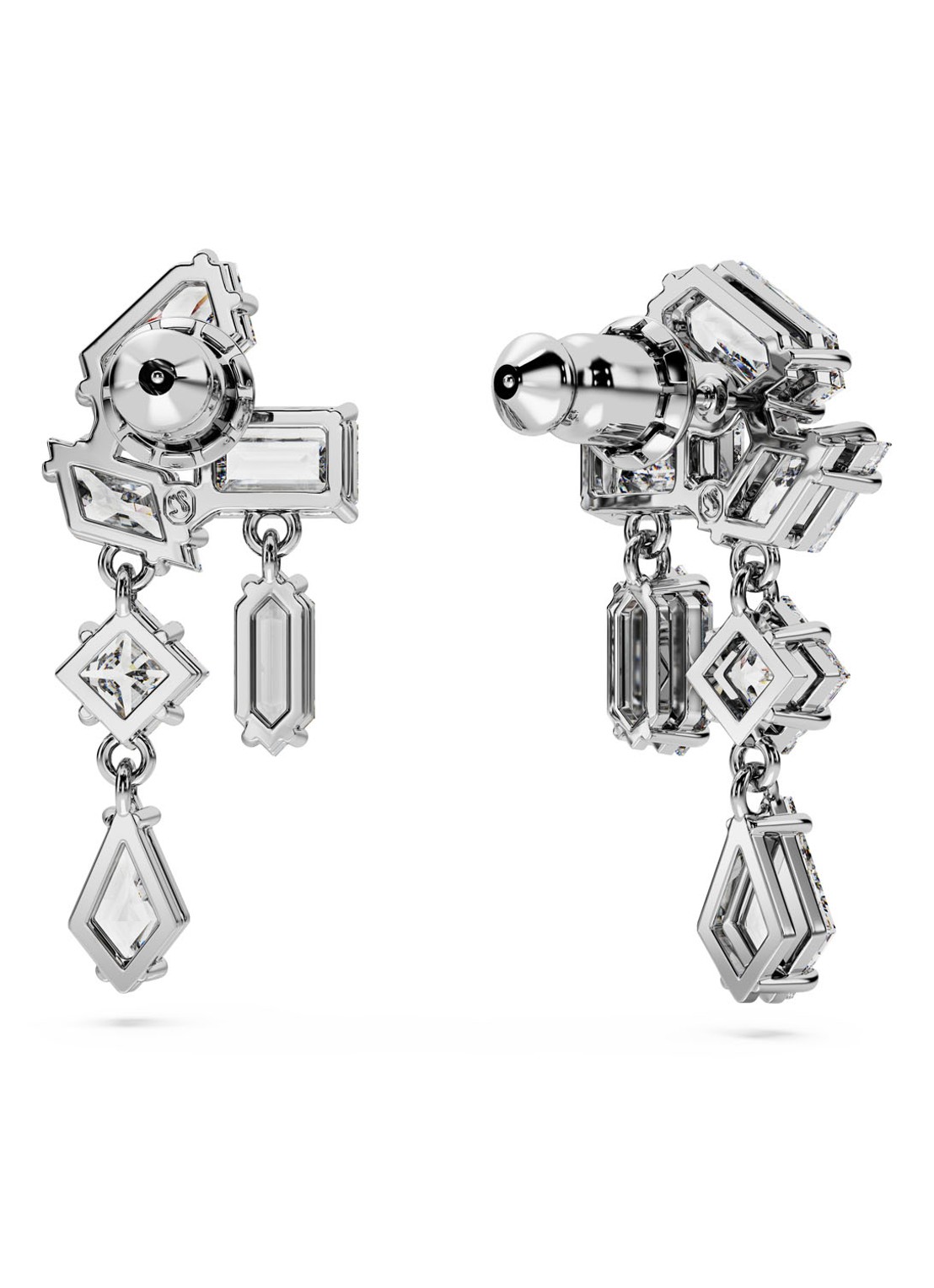 Swarovski Mesmera oorstekers met kristal - detail 4 zilver