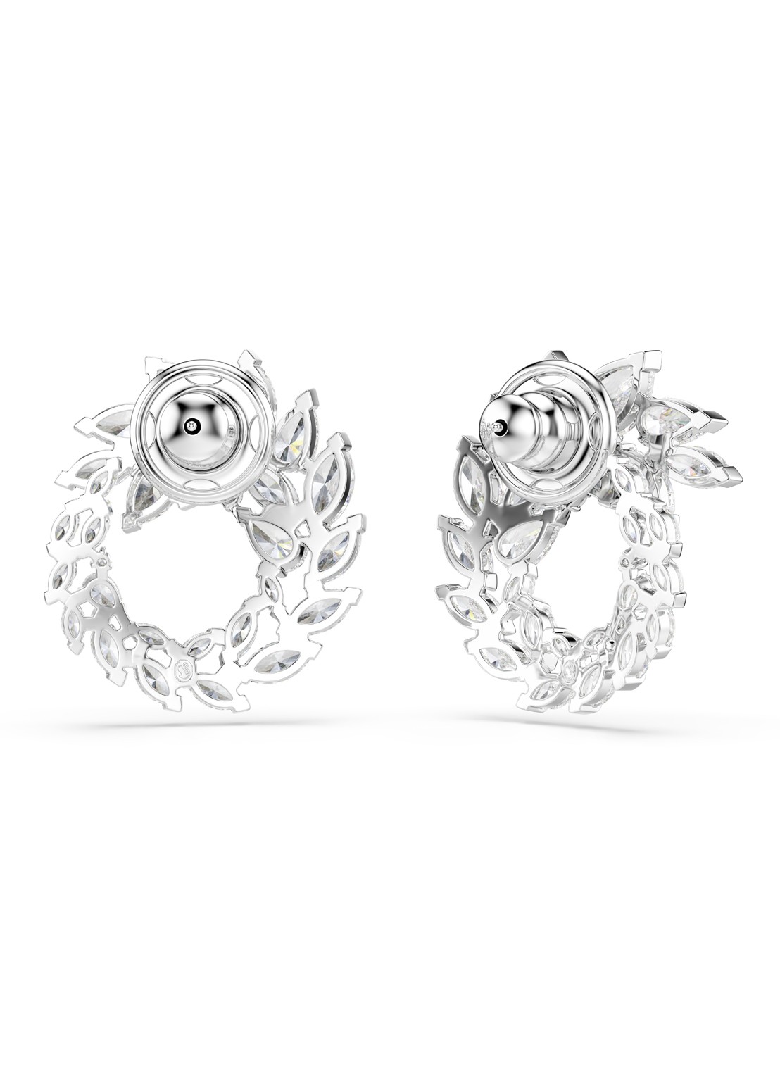 Swarovski Mesmera oorstekers met kristal - detail 4 zilver