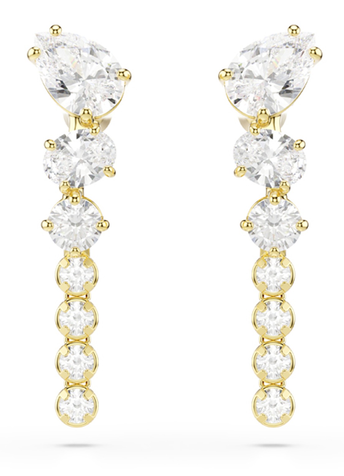 Swarovski Mesmera oorstekers verguld - voorkant 2 goud