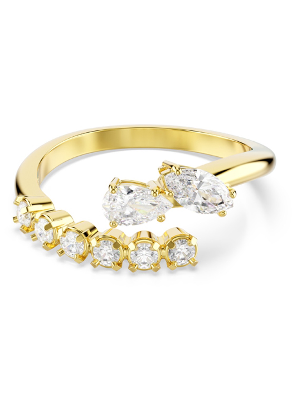 Swarovski Mesmera ring verguld 52 - voorkant goud