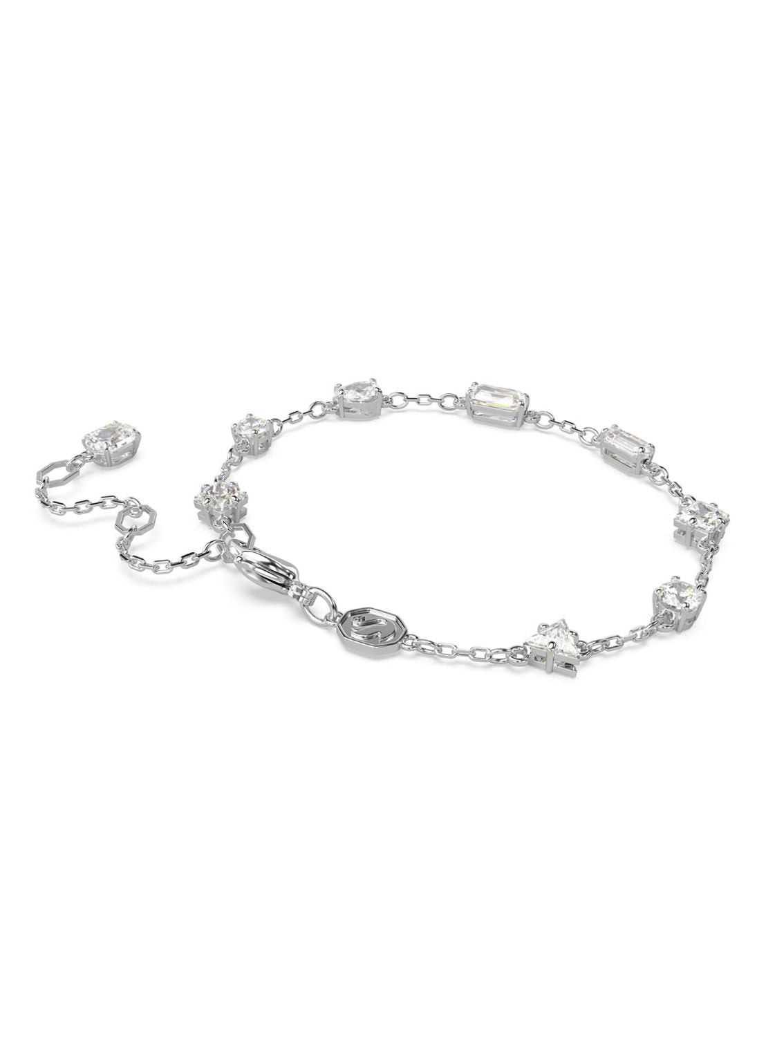 Swarovski Mesmera schakelarmband met kristal - detail 2 zilver