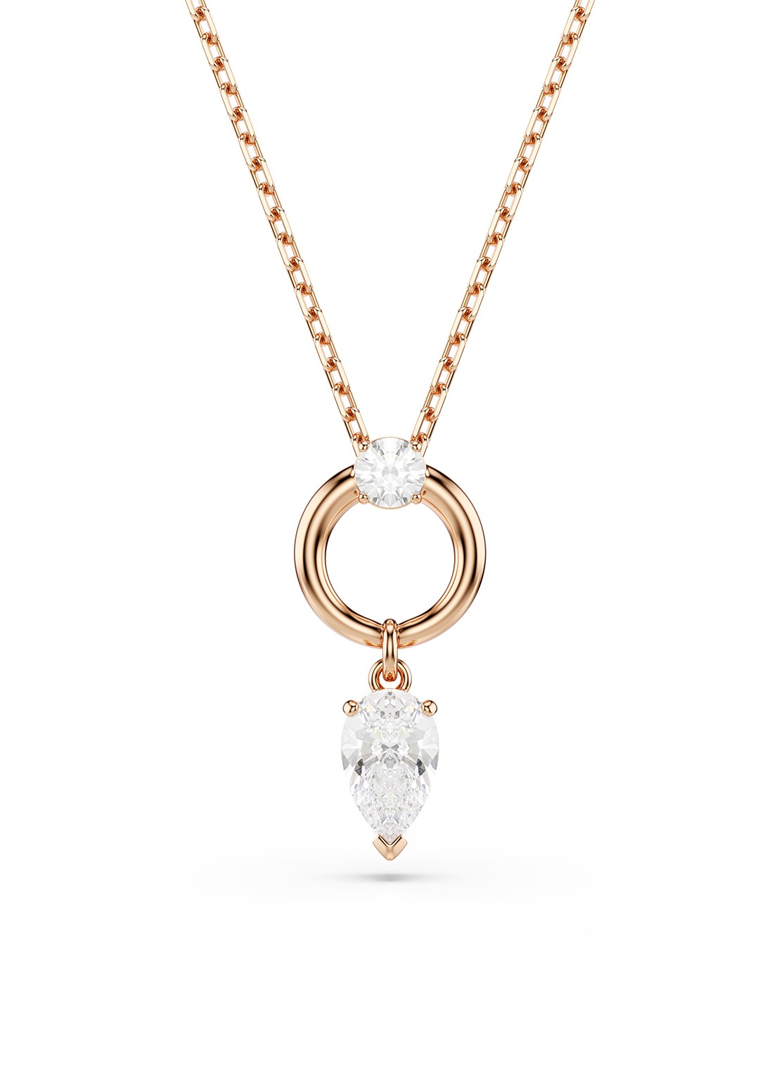 Swarovski Mesmera set van ketting en oorstekers met zirkonia - detail 4 roségoud