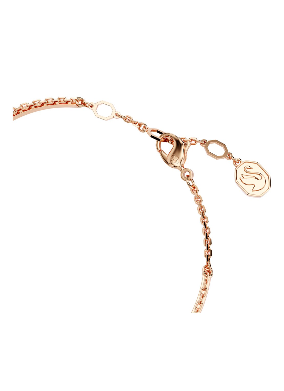 Swarovski Meteora bangle met kristal M - detail 2 roségoud