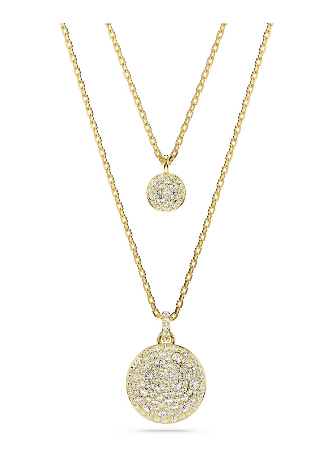 Swarovski Meteora ketting verguld  - voorkant 6 goud