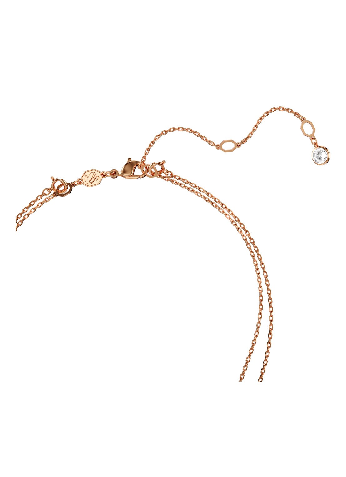 Swarovski Meteora ketting verguld  - detail 2 roségoud
