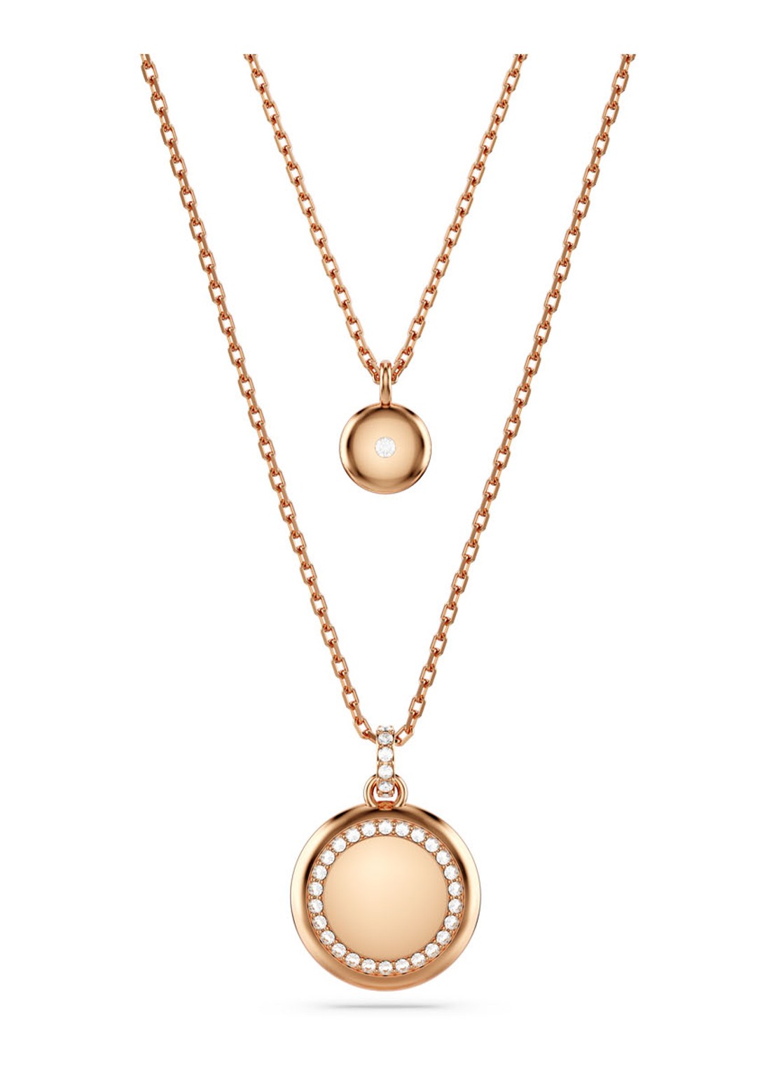 Swarovski Meteora ketting verguld  - detail 3 roségoud