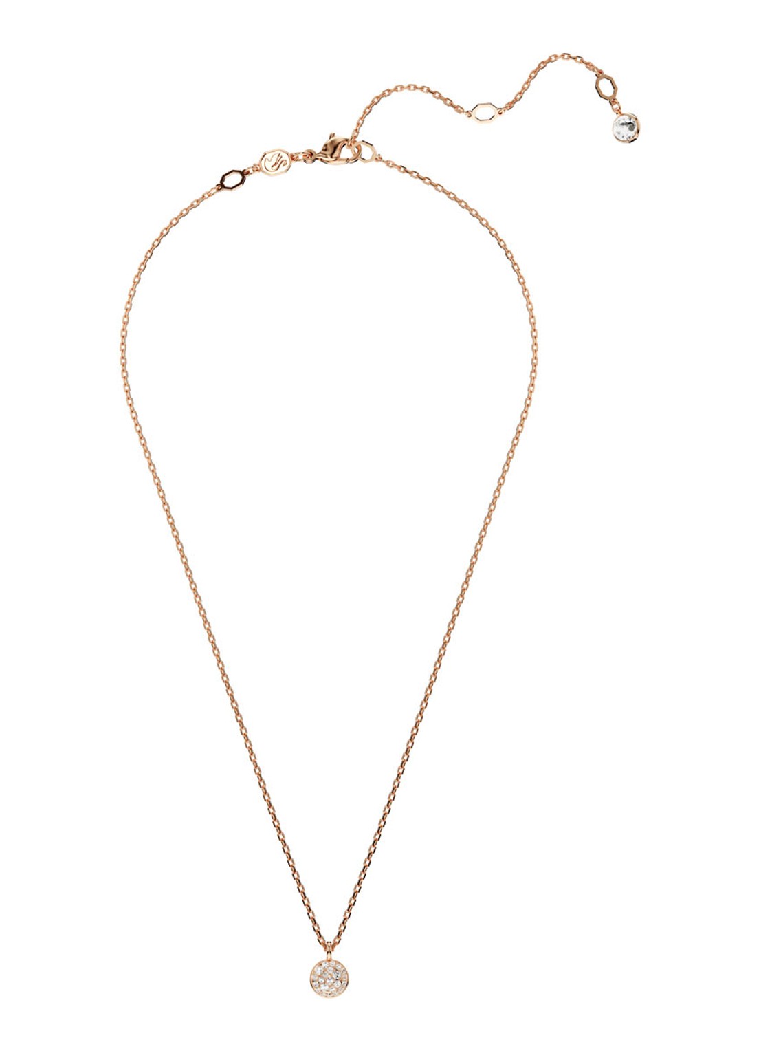 Swarovski Meteora ketting verguld  - detail 5 roségoud
