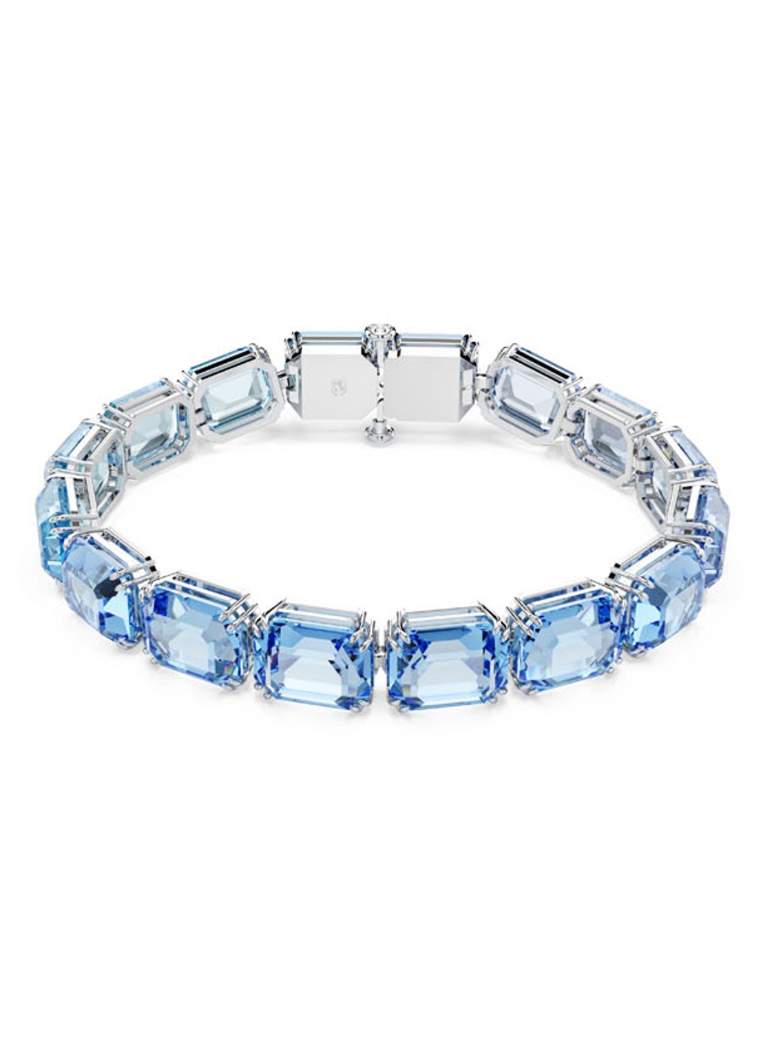 Swarovski Millenia armband met kristal M - voorkant blauw