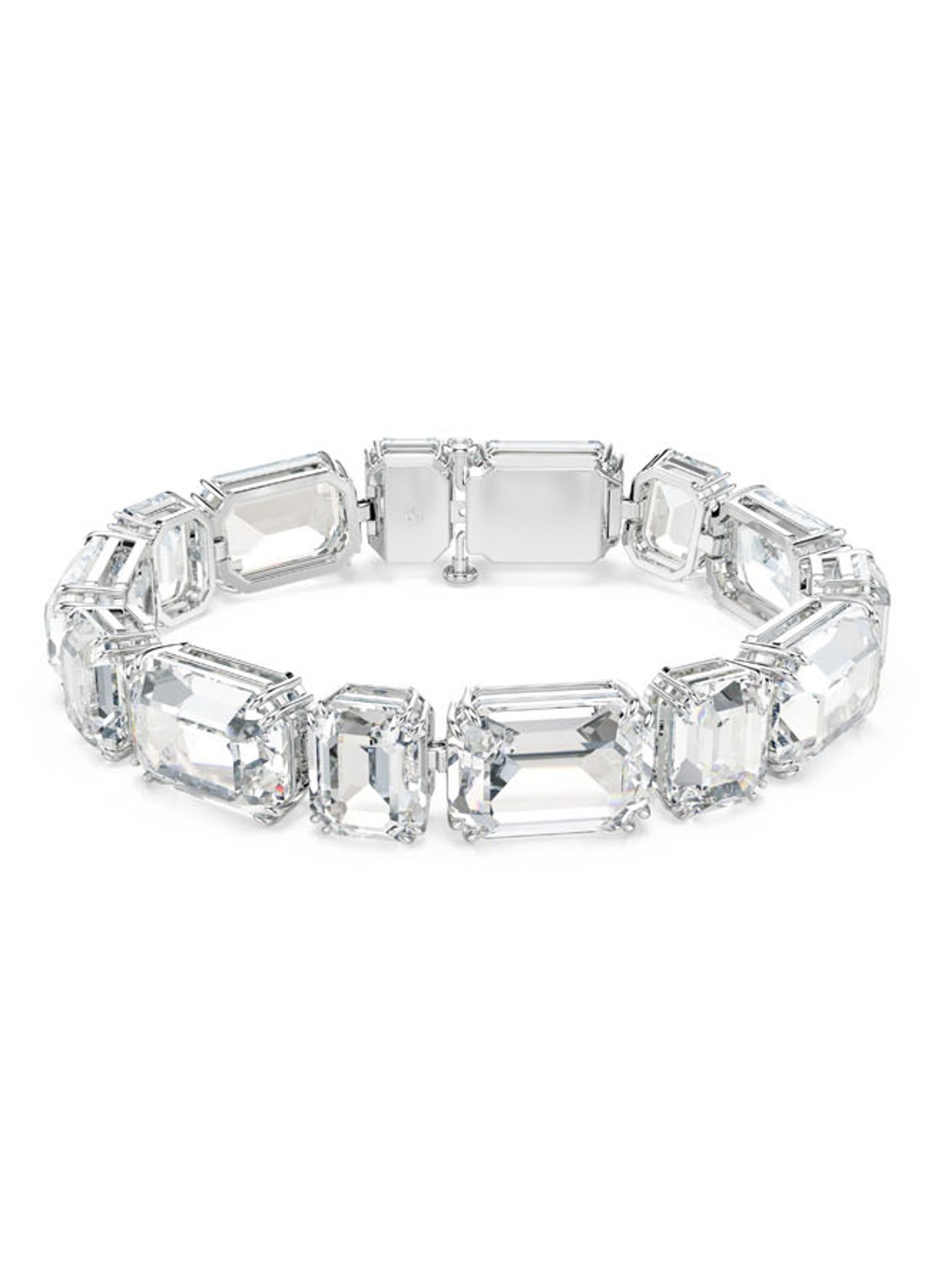 Swarovski Millenia armband met kristal M  - voorkant zilver