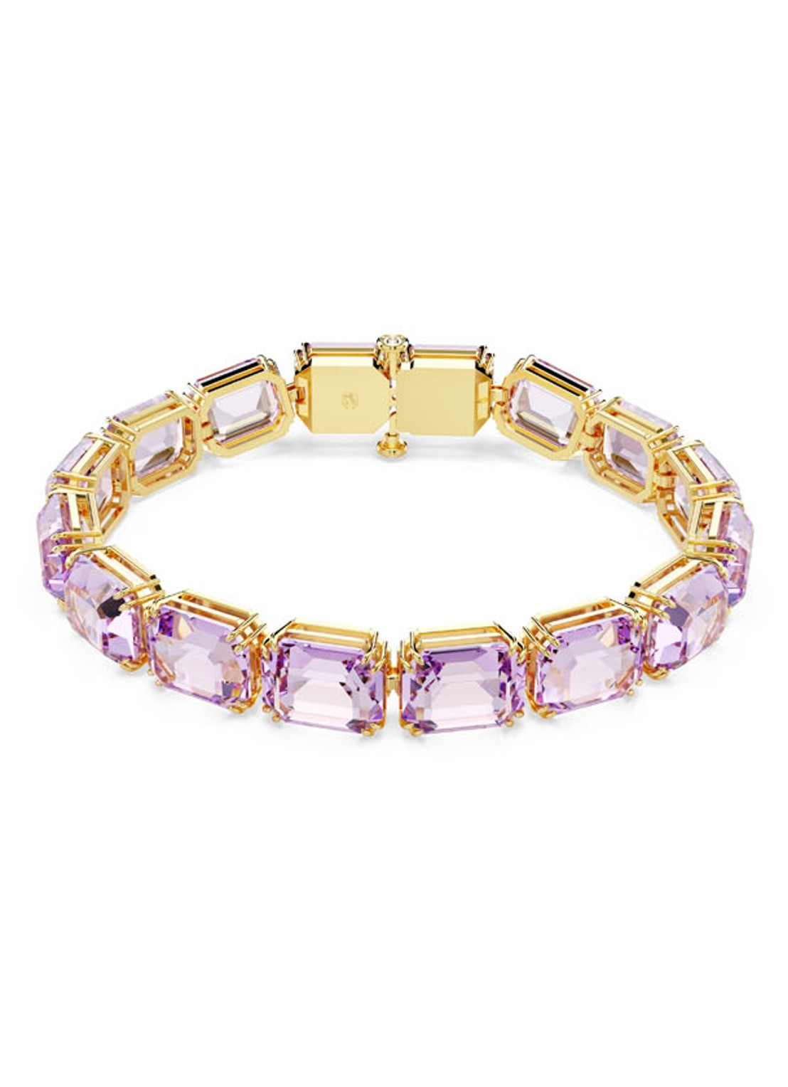 Swarovski Millenia armband met kristal M  - voorkant roze