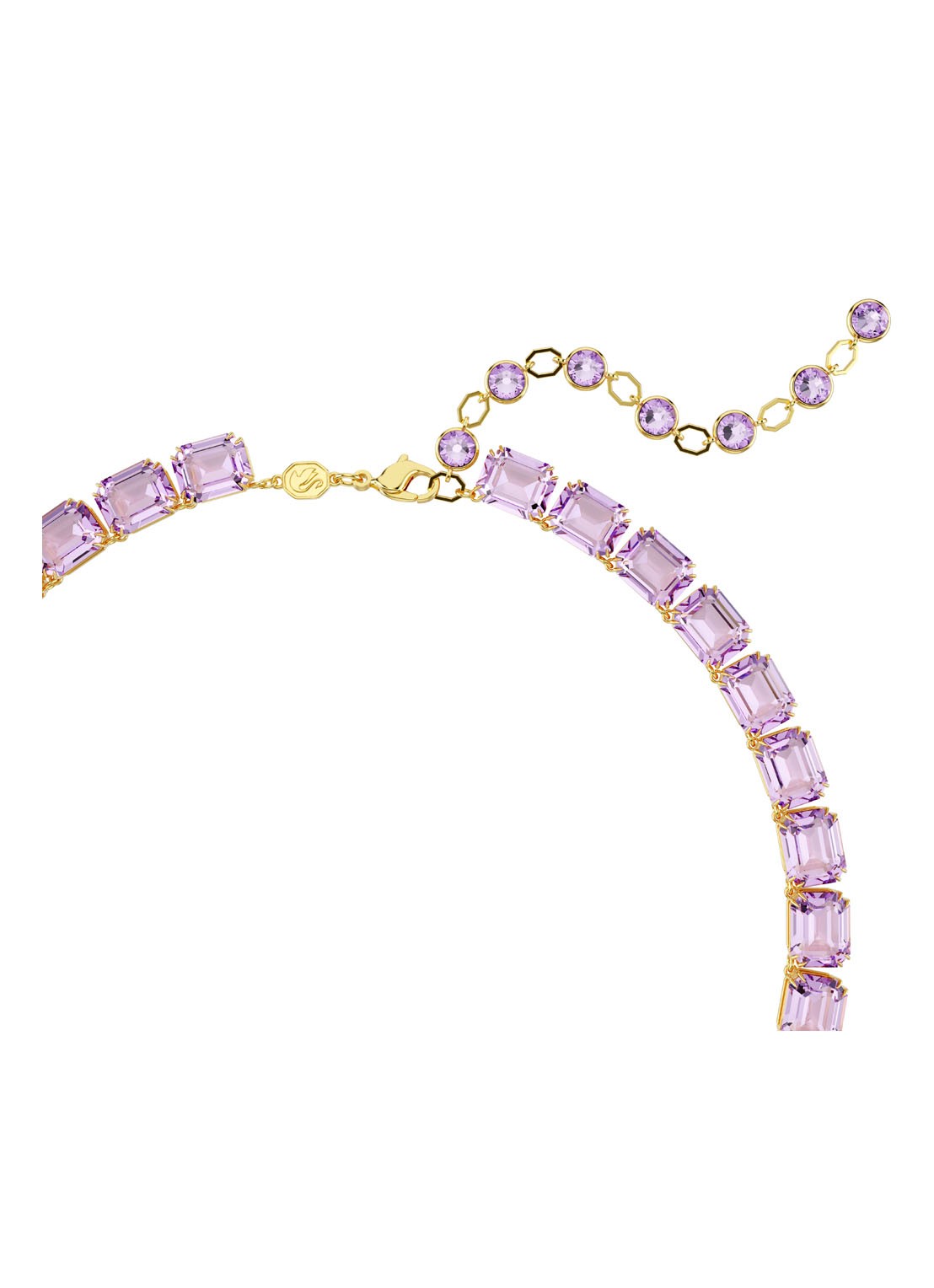 Swarovski Millenia ketting met kristal  - detail 2 roze