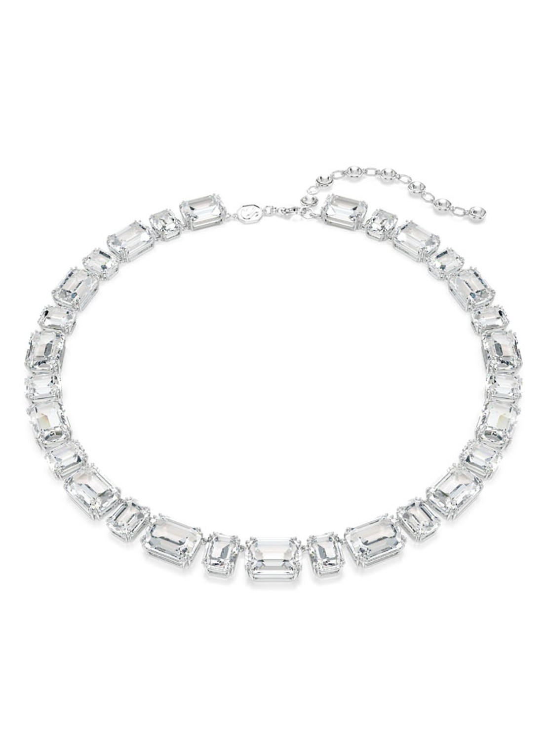 Swarovski Millenia ketting met kristal - voorkant 5 zilver