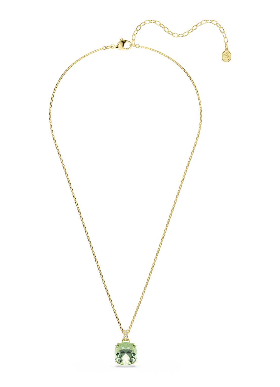 Swarovski Millenia ketting verguld  - detail 2 groen