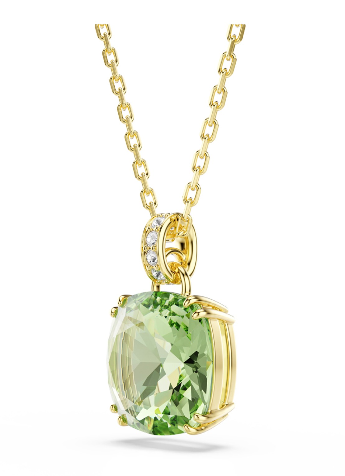 Swarovski Millenia ketting verguld  - detail 3 groen