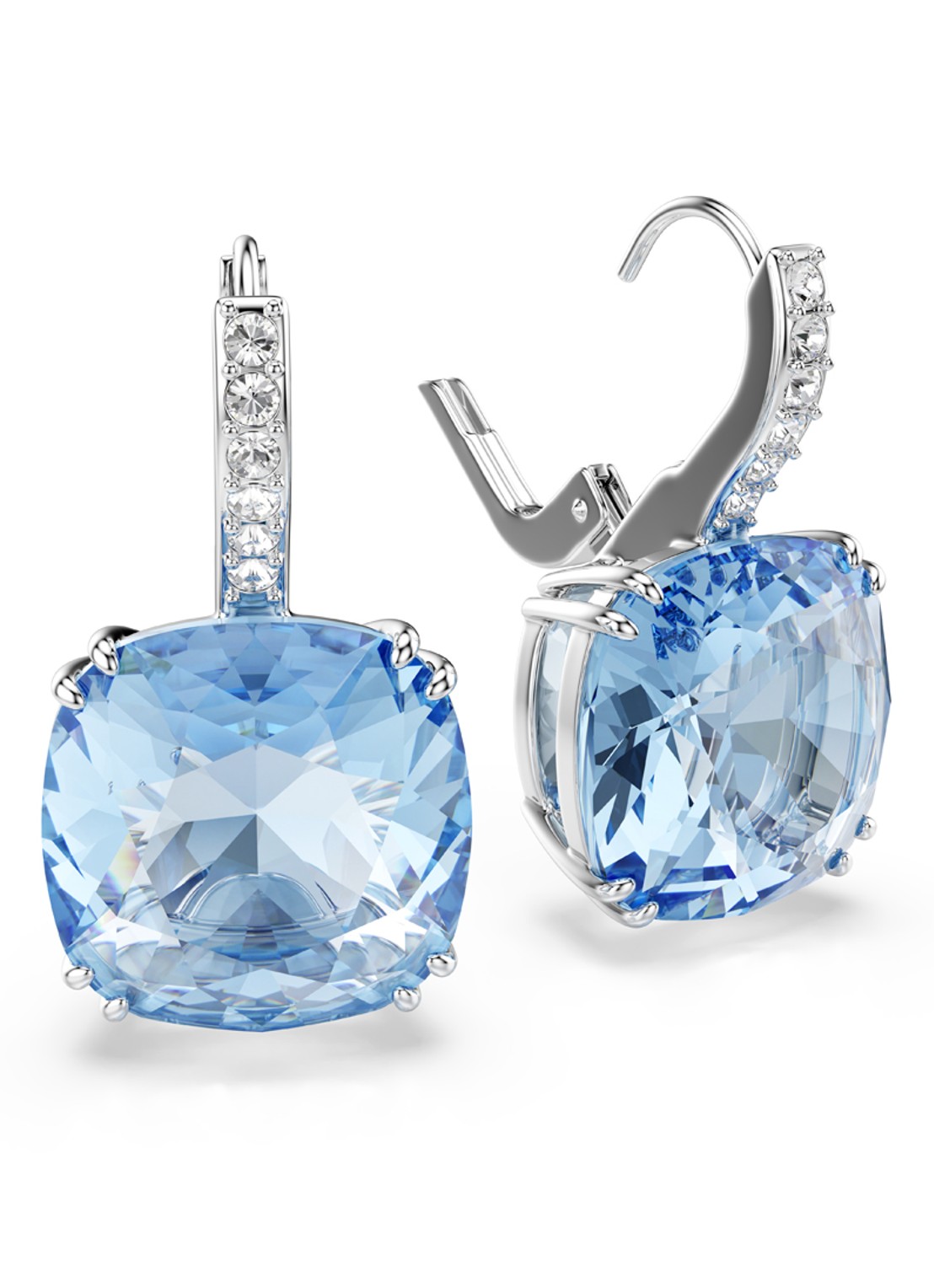 Swarovski Millenia oorhangers met kristal - detail 3 zilver