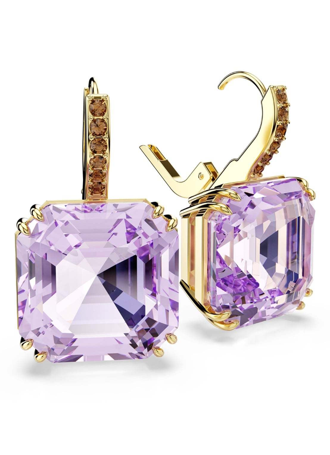 Swarovski Millenia oorhangers verguld - detail 3 goud