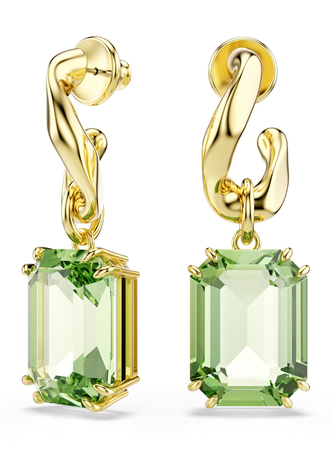 Swarovski Millenia oorstekers verguld  - detail goud