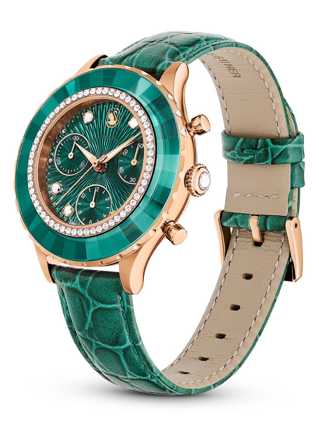 Swarovski Octea Chrono horloge 5672931 - detail 2 groen