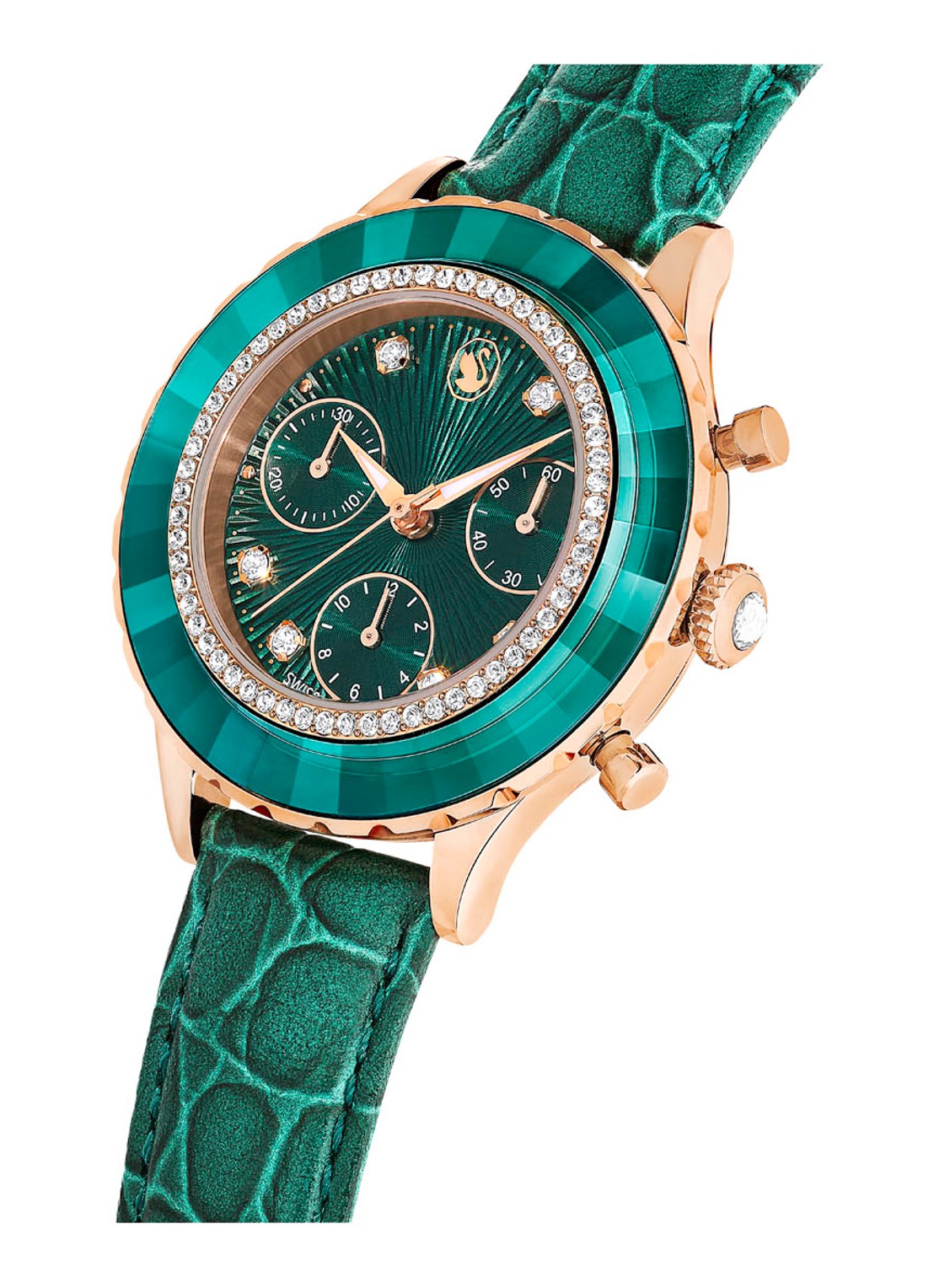 Swarovski Octea Chrono horloge 5672931 - detail 4 groen