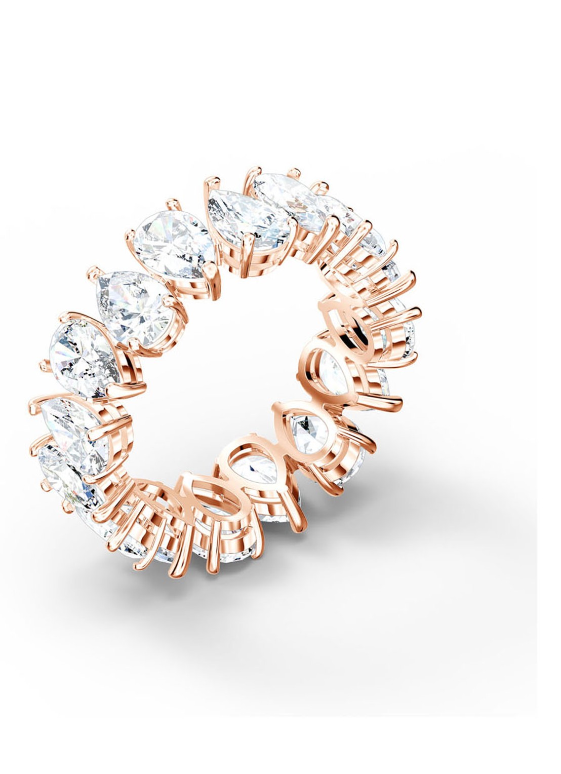 Swarovski Ring met kristal - detail 4 roségoud