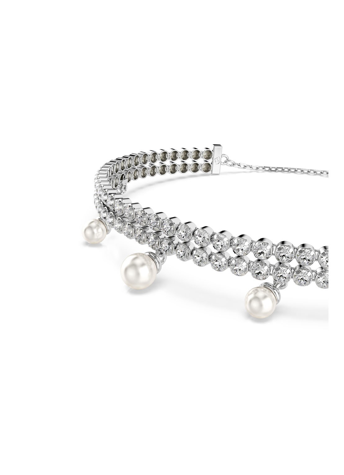 Swarovski SS25 Capsule armband met kristal M - detail 4 zilver