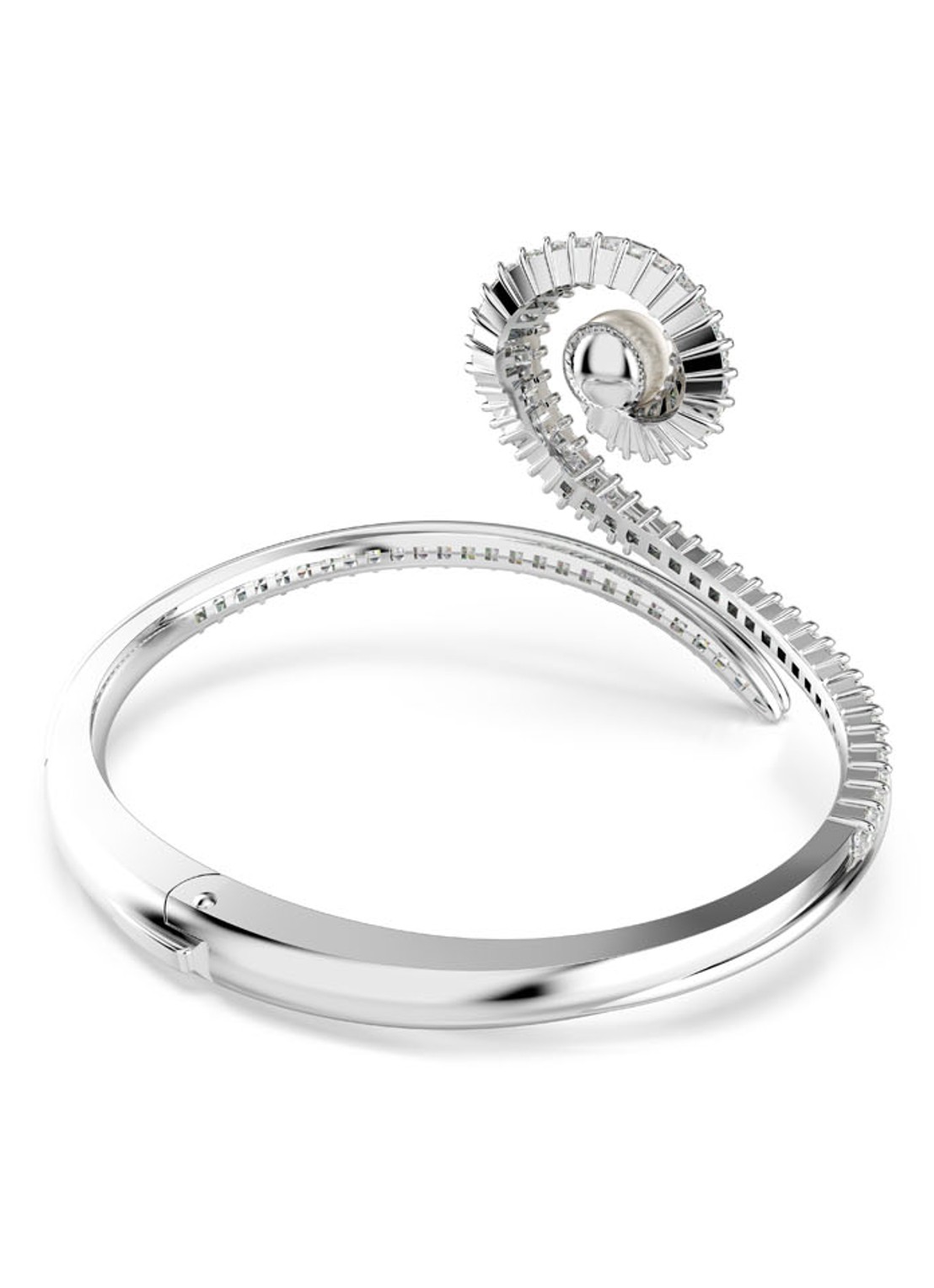 Swarovski SS25 Capsule bangle met kristal L - detail 2 zilver