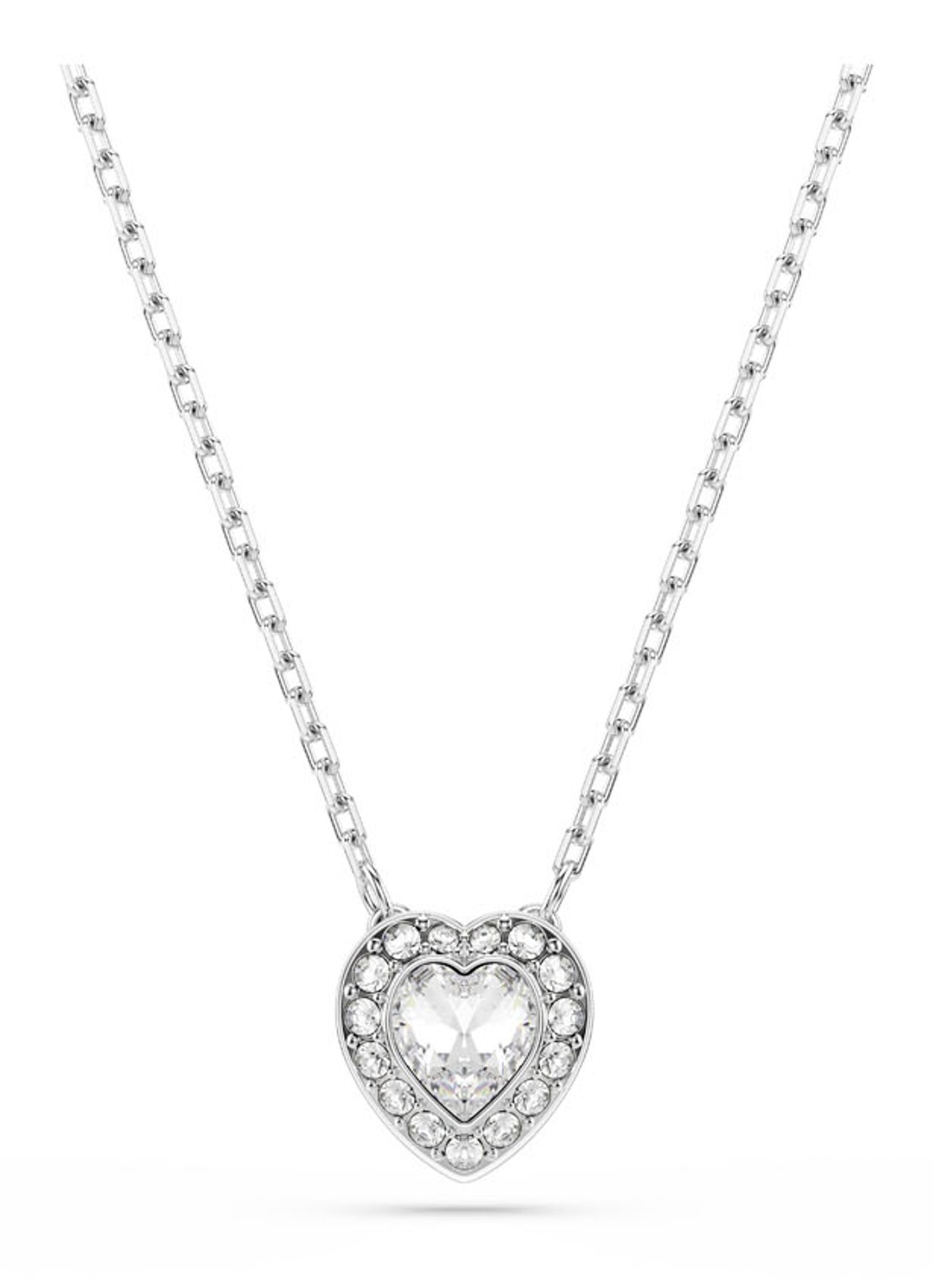 Swarovski SS25 Capsule ketting met kristal  - voorkant zilver