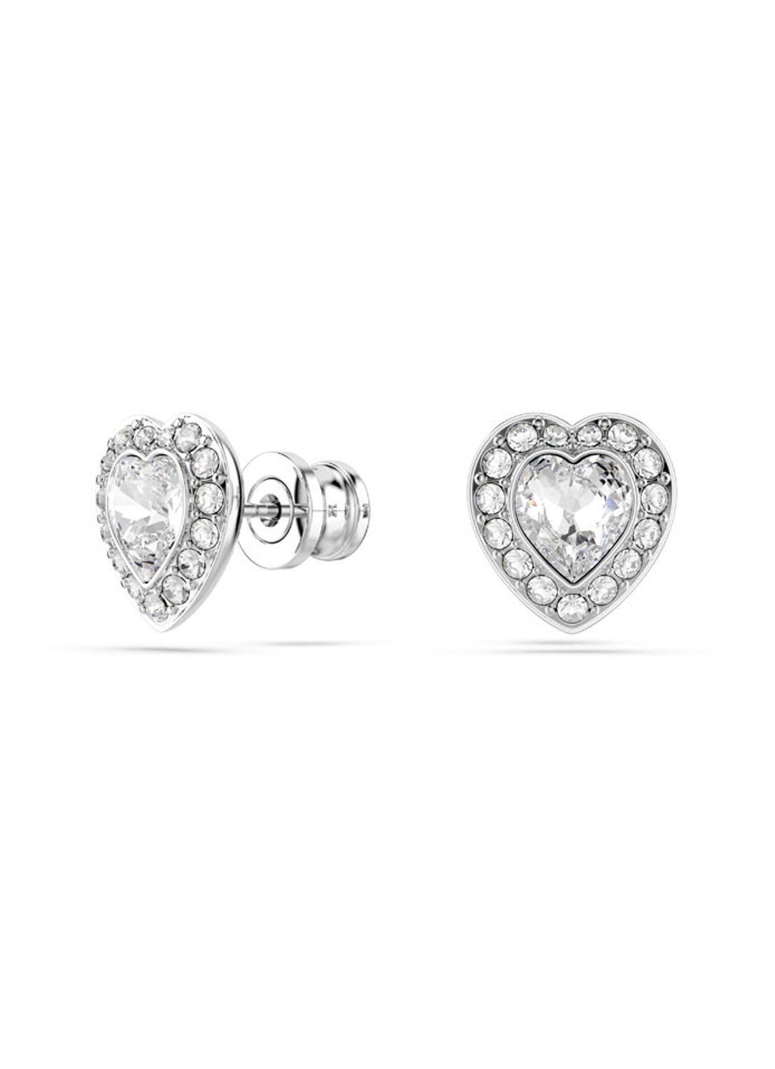 Swarovski SS25 Capsule oorstekers met kristal  - detail zilver