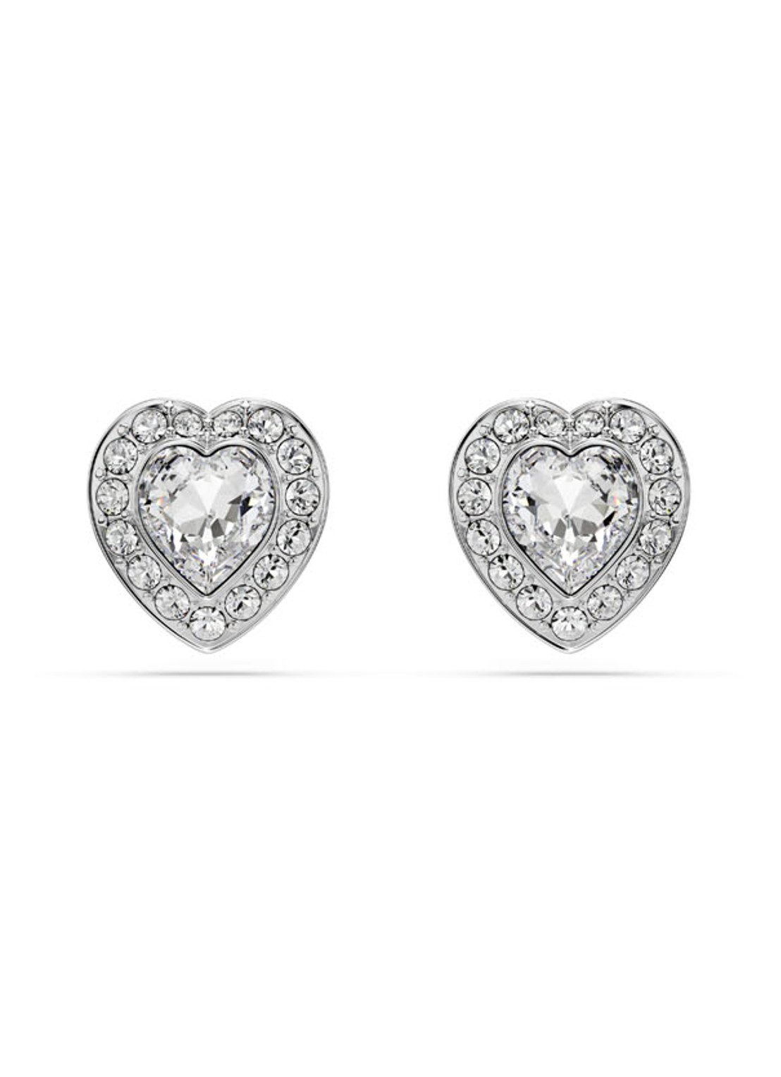 Swarovski SS25 Capsule oorstekers met kristal  - voorkant 5 zilver