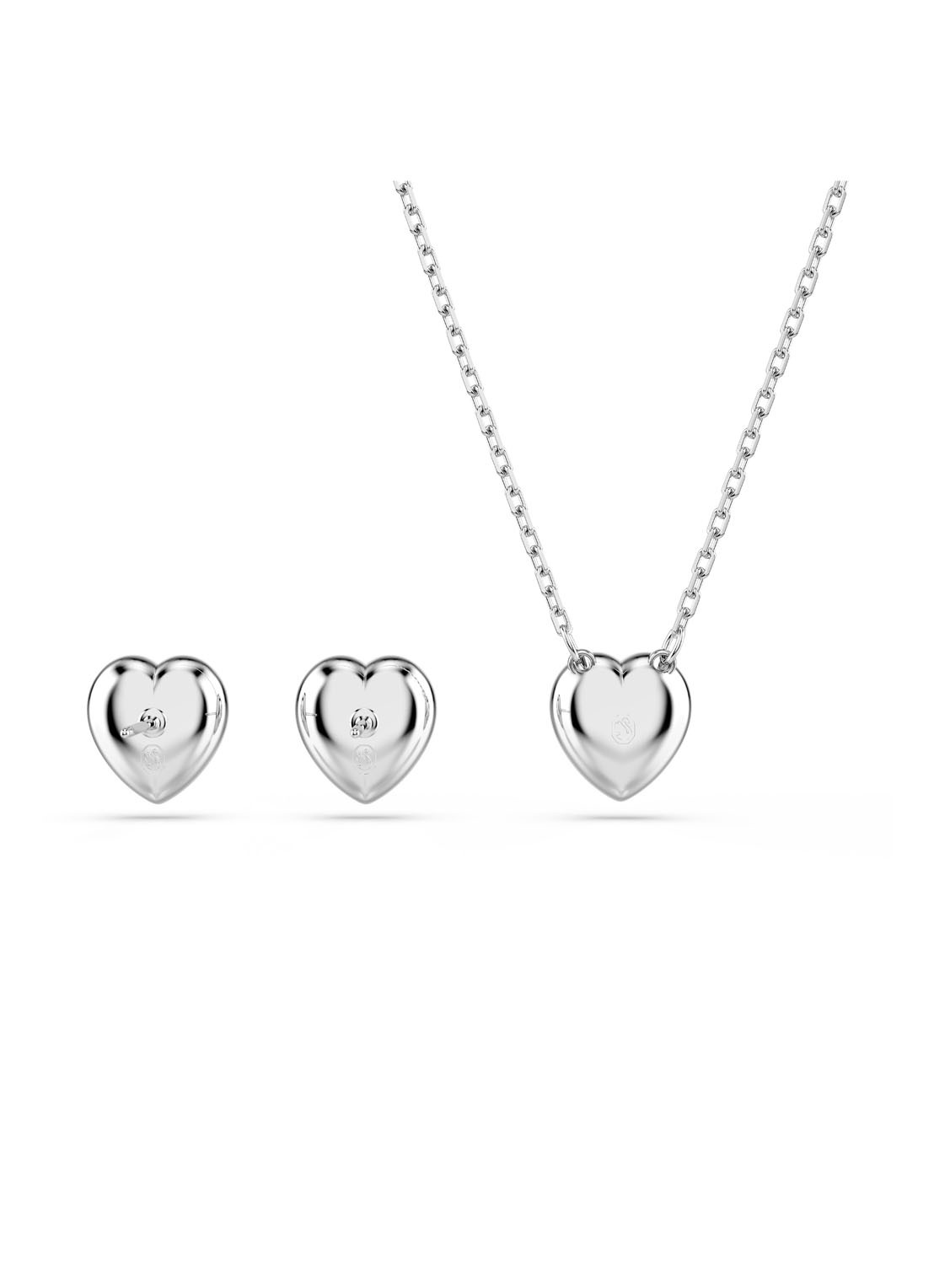 Swarovski SS25 Capsule set van ketting en oorknopjes met kristal - detail 4 zilver