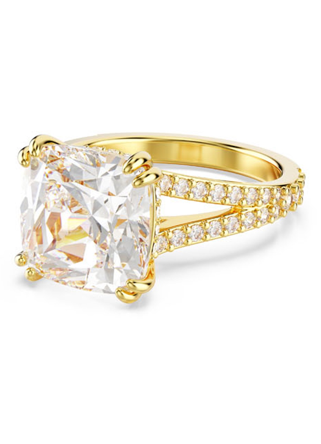 Swarovski Stilla Cocktail ring verguld 52 - voorkant goud