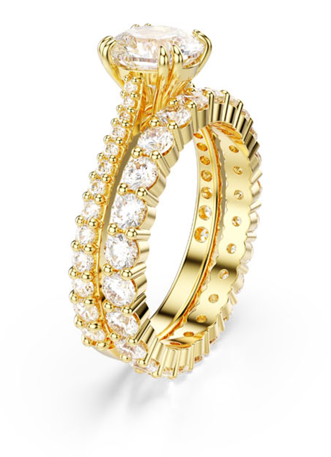 Swarovski Stilla Double ring verguld 60 - detail goud