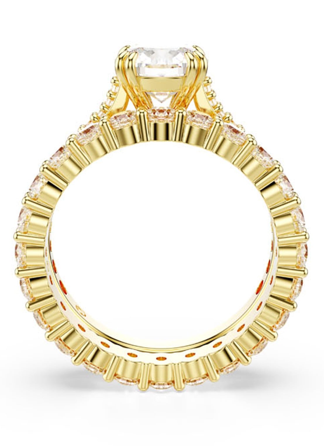Swarovski Stilla Double ring verguld - detail 5 goud
