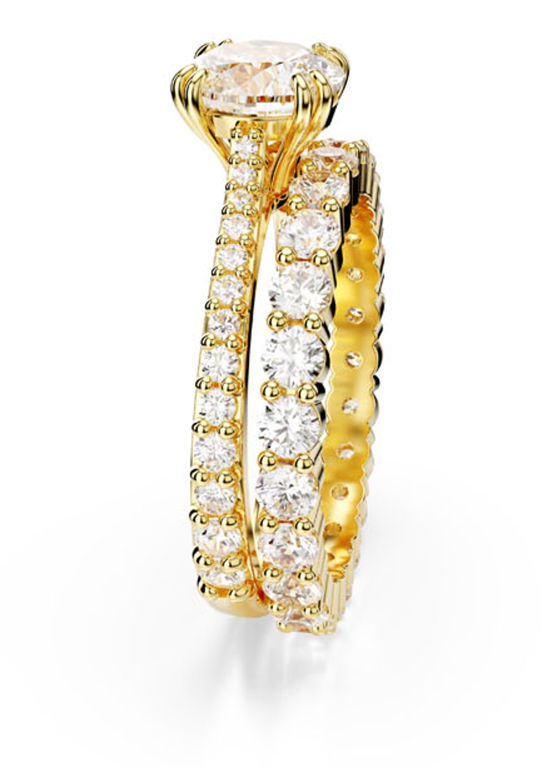 Swarovski Stilla Double ring verguld - detail 7 goud