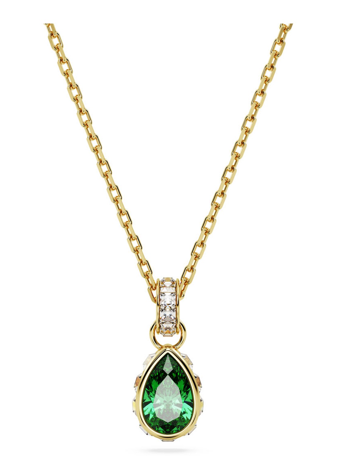 Swarovski Stilla ketting verguld  - voorkant goud