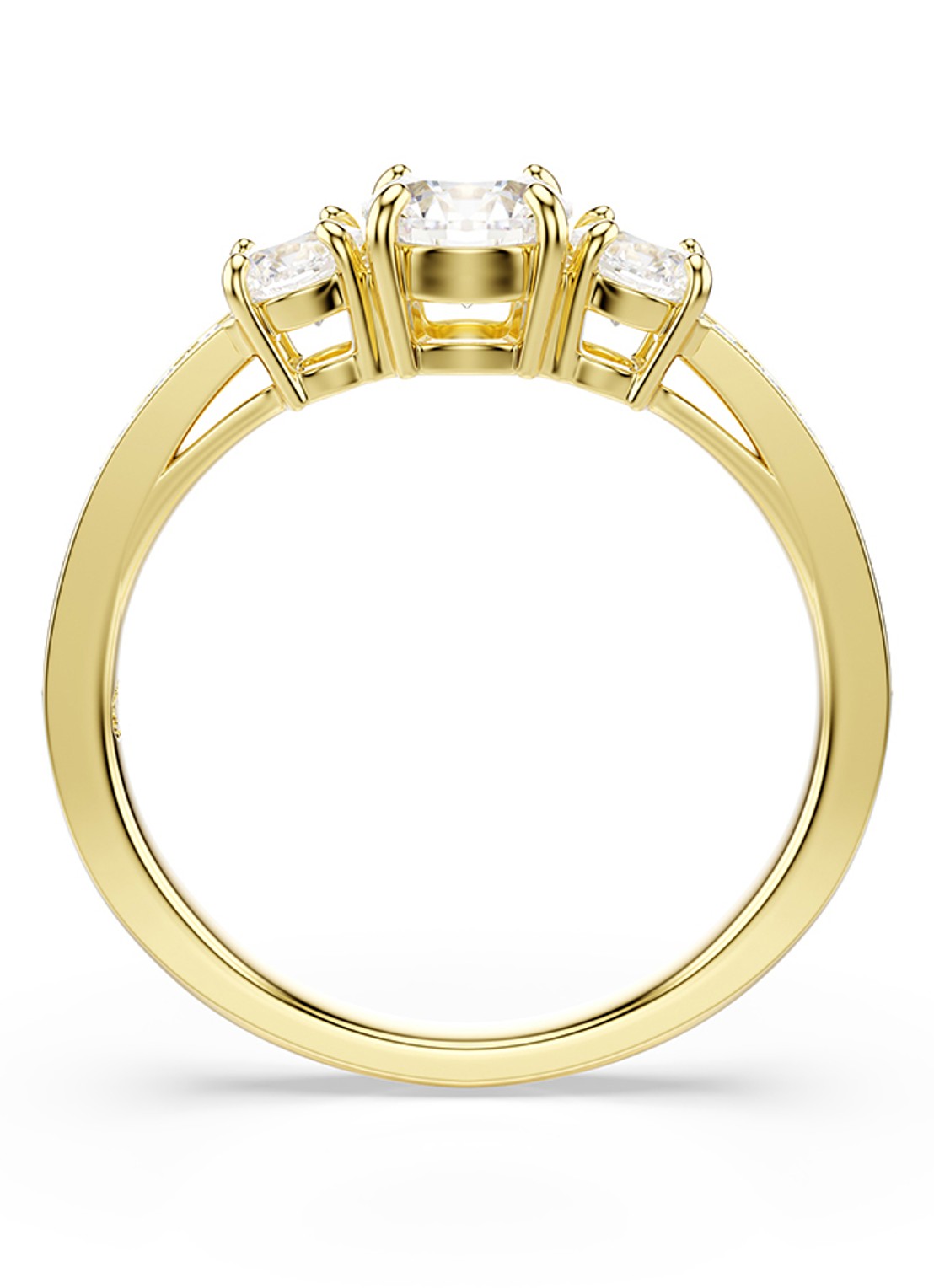 Swarovski Stilla ring met zirkonia 58 - detail 2 goud