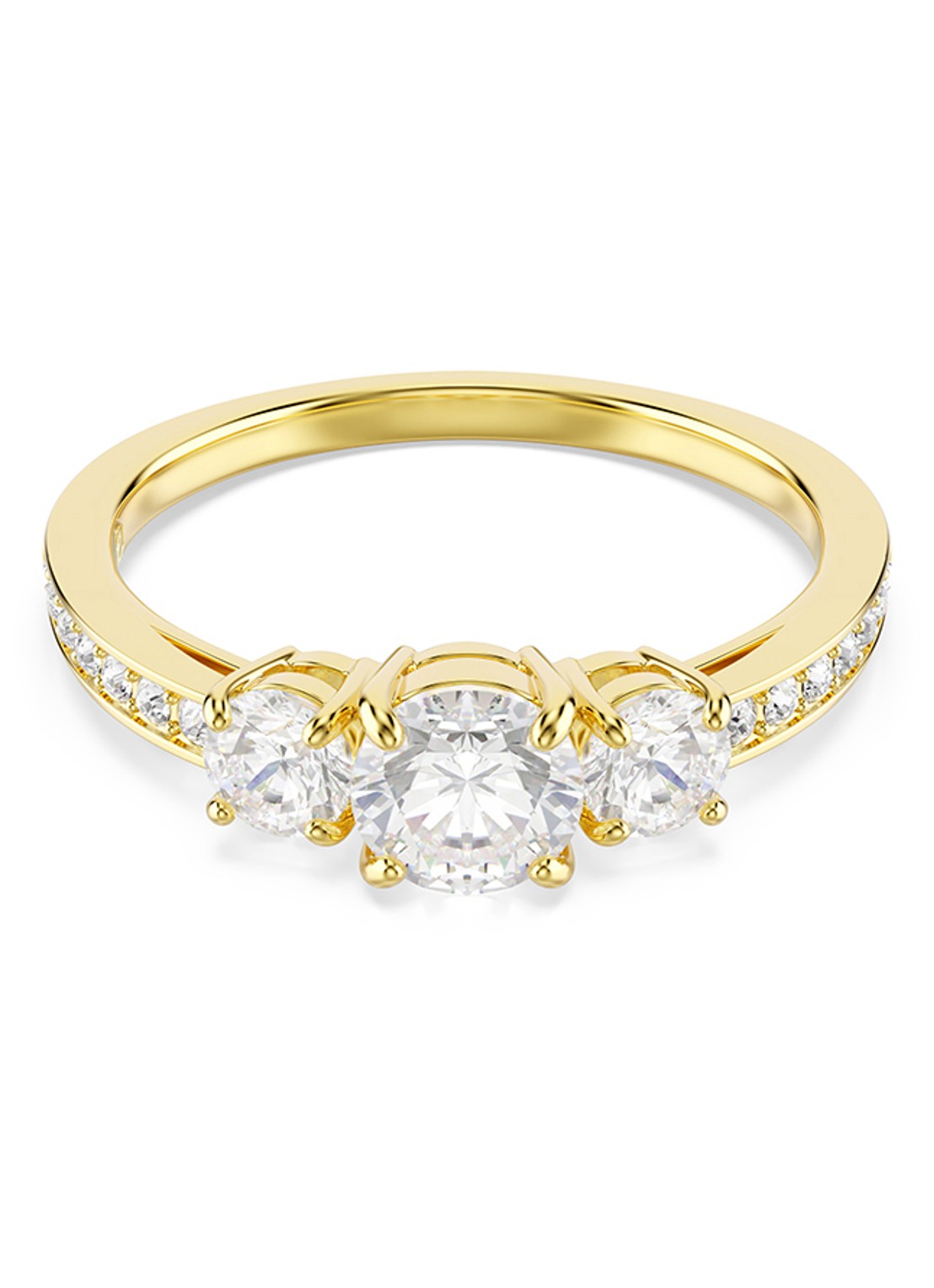 Swarovski Stilla ring verguld 55 - voorkant 4 goud