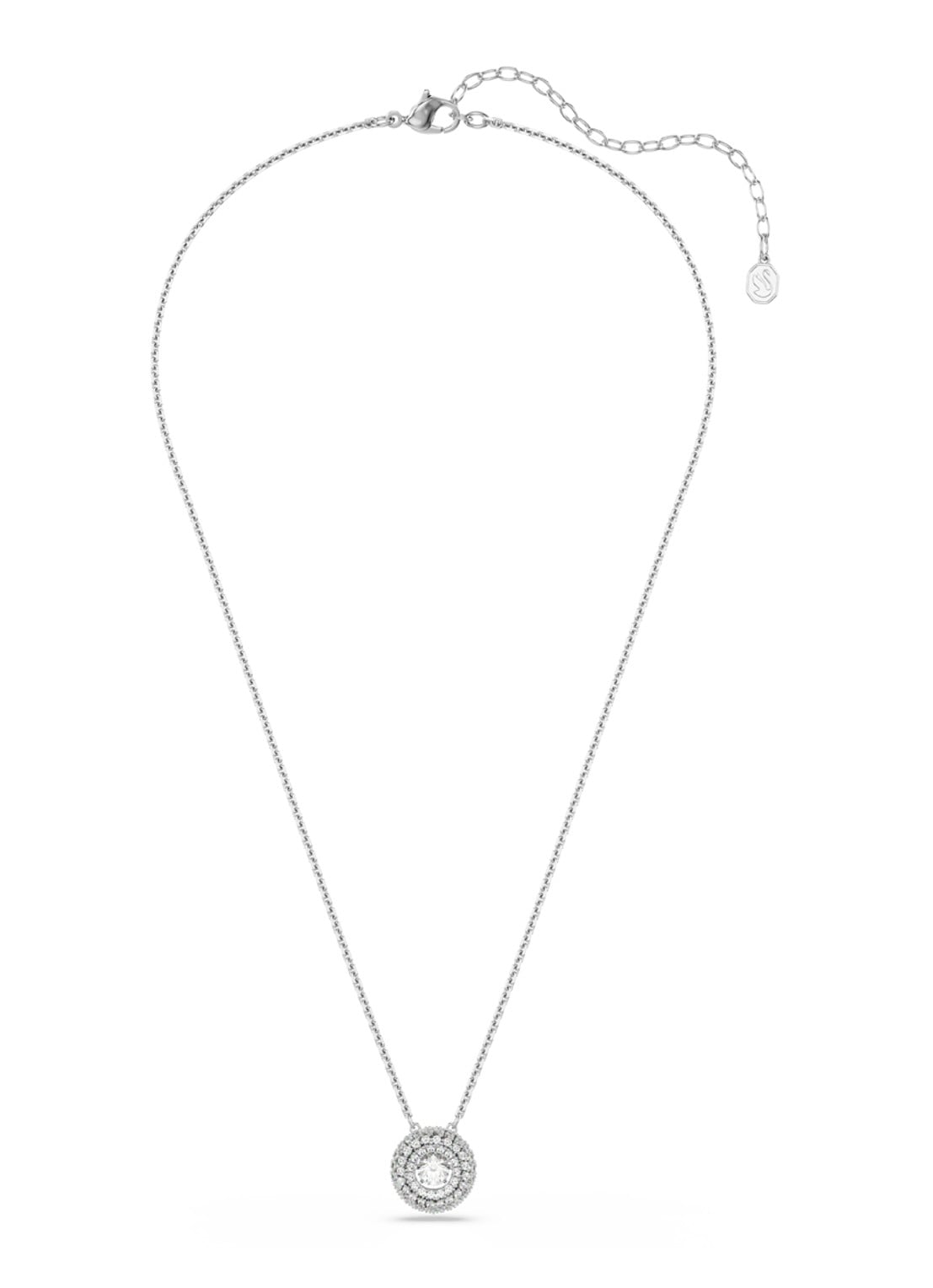 Swarovski Sublima ketting met kristal - detail 2 zilver